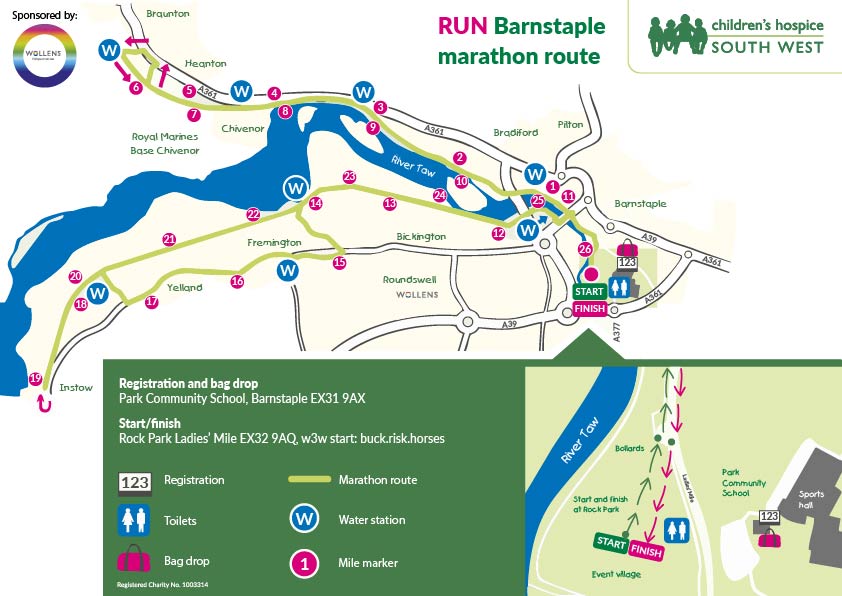 RUN B MAP - Marathon